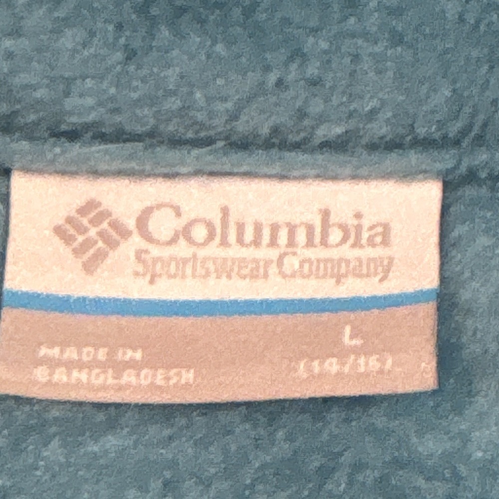 Columbia Women's L Blue/Navy Colorblock Full Zip Fleece Jacket Pockets Stand-Up - Picture 3 of 12